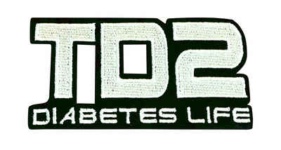 SEWAS Diabetic Care Aufnäher Patch zum Aufbügeln oder Aufnähen, TD2 Diabetes Life, (1-tlg), Baumwolle Polyester Mix Diabetes 2