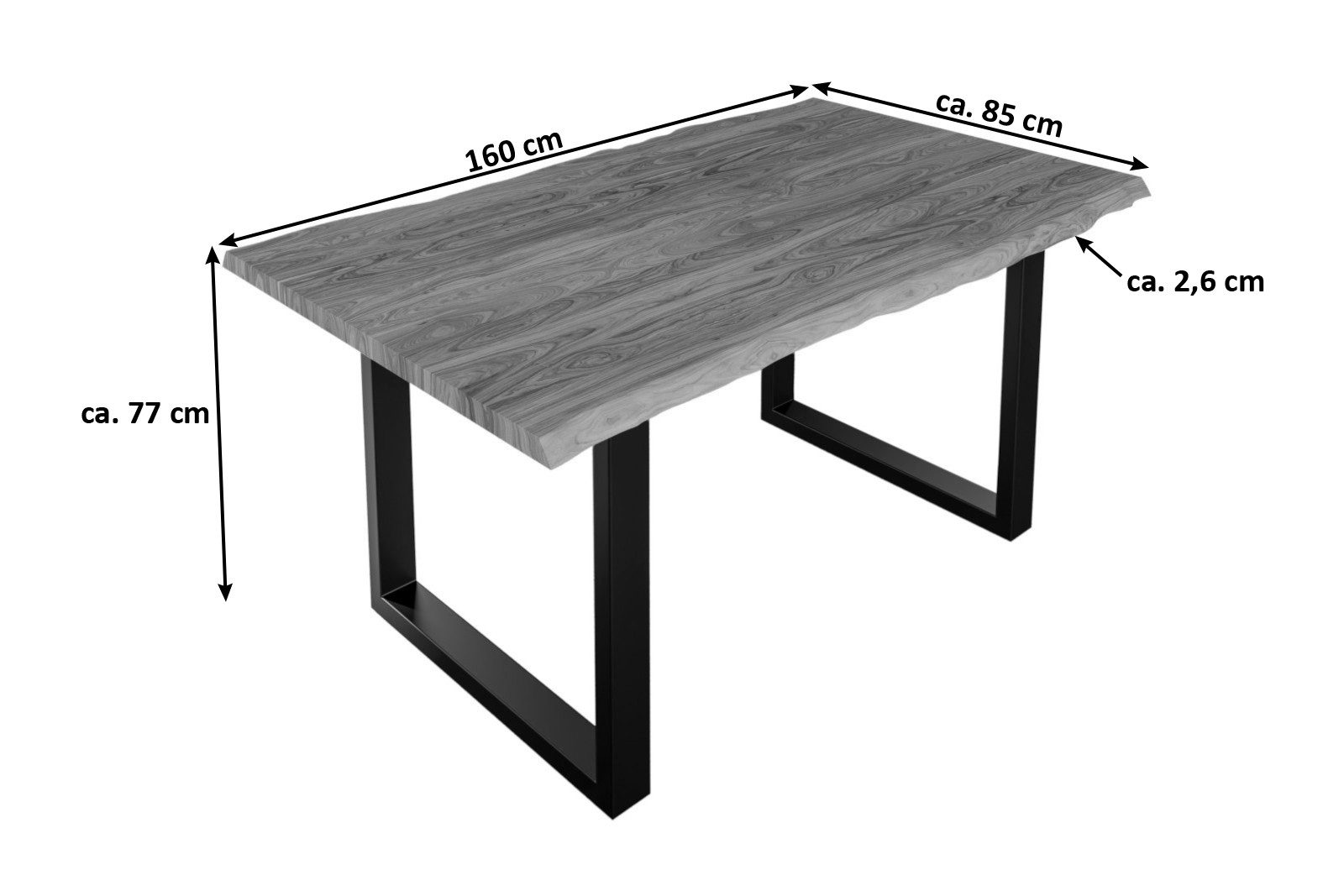 Loreno® Baumkantentisch Lauren, Tisch Baumkante 160 günstig online kaufen