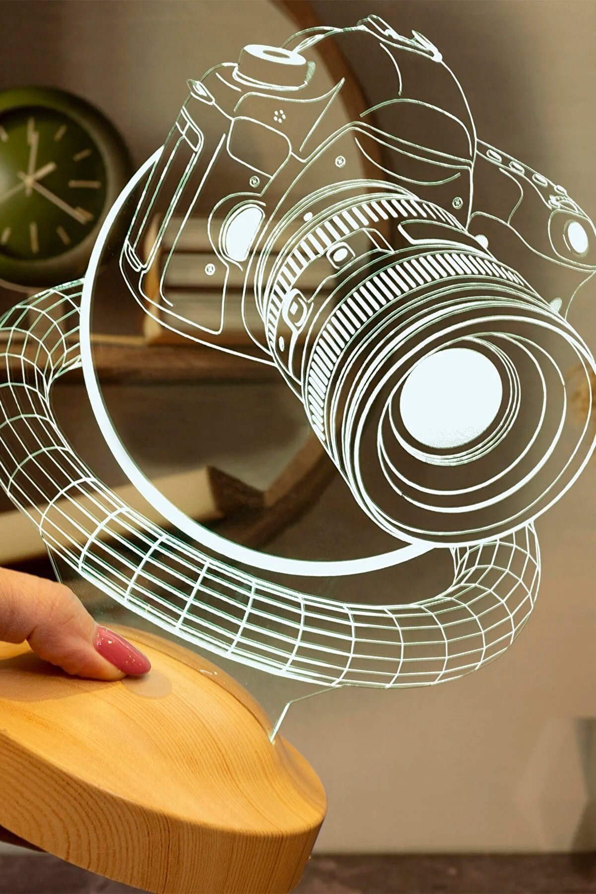 Geschenkelampe LED Nachttischlampe Fotokamera 3D Illusionslampe günstig online kaufen