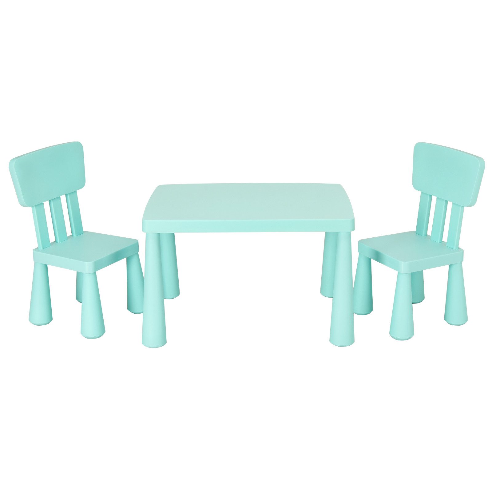 COSTWAY Kindersitzgruppe 3 TLG. Kindermöbel, (Kindertisch mit 2 Stühlen) günstig online kaufen