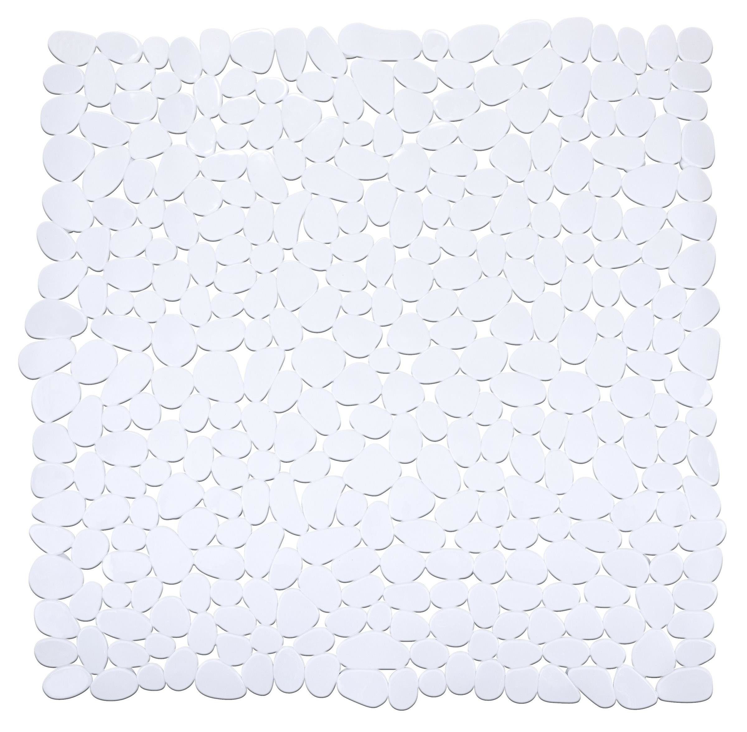 WENKO Duschmatte Anti-Rutsch-Matte, Badematte PARADISE, rutschfest, weiß, WENKO, für Badezimmer geeignet, angenehme Trittkomfort, quadratisch, Badematte