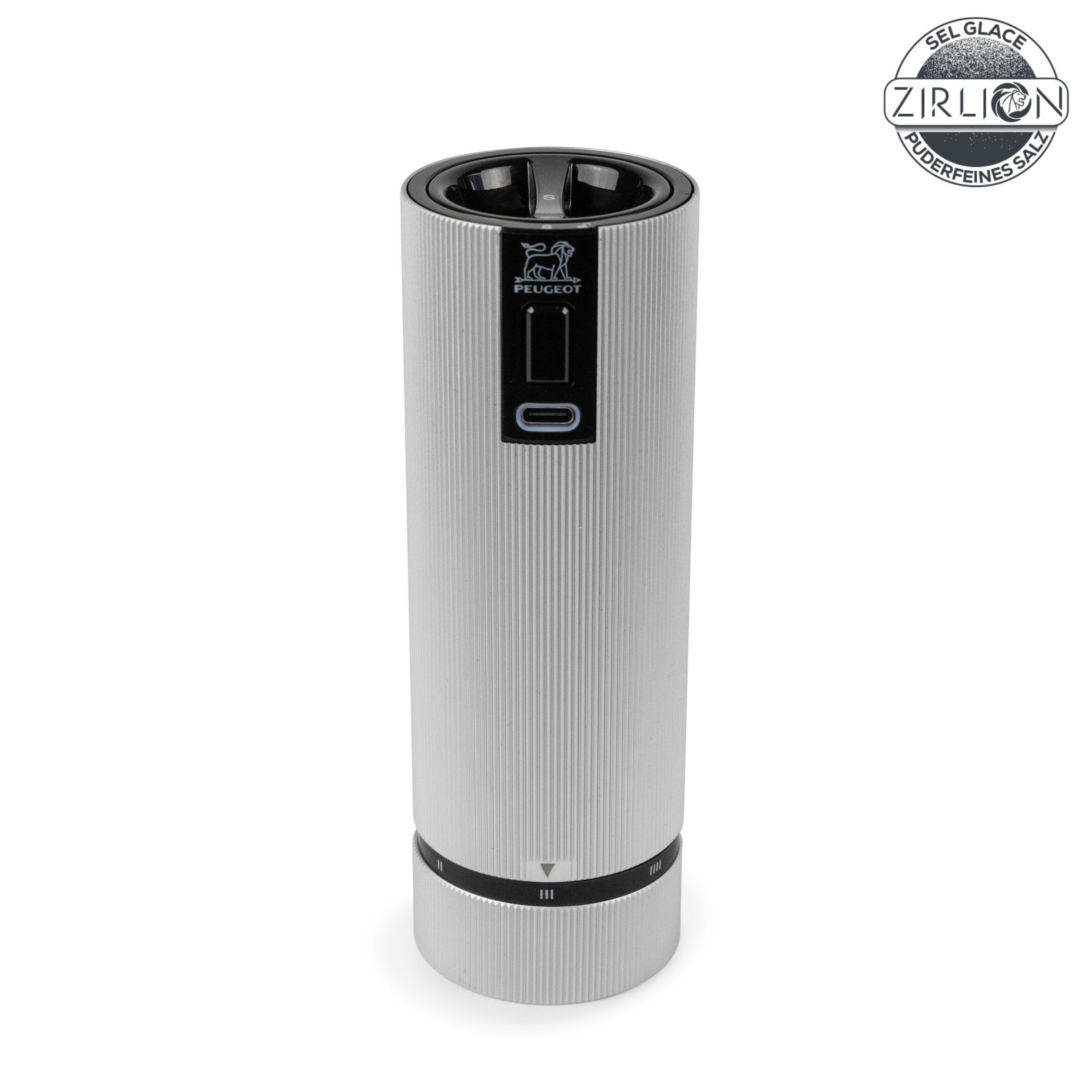 PEUGEOT Salzmühle LINE 15cm Elektrisch Zirkonia-Mahlwerk Aluminium Elektrisch
