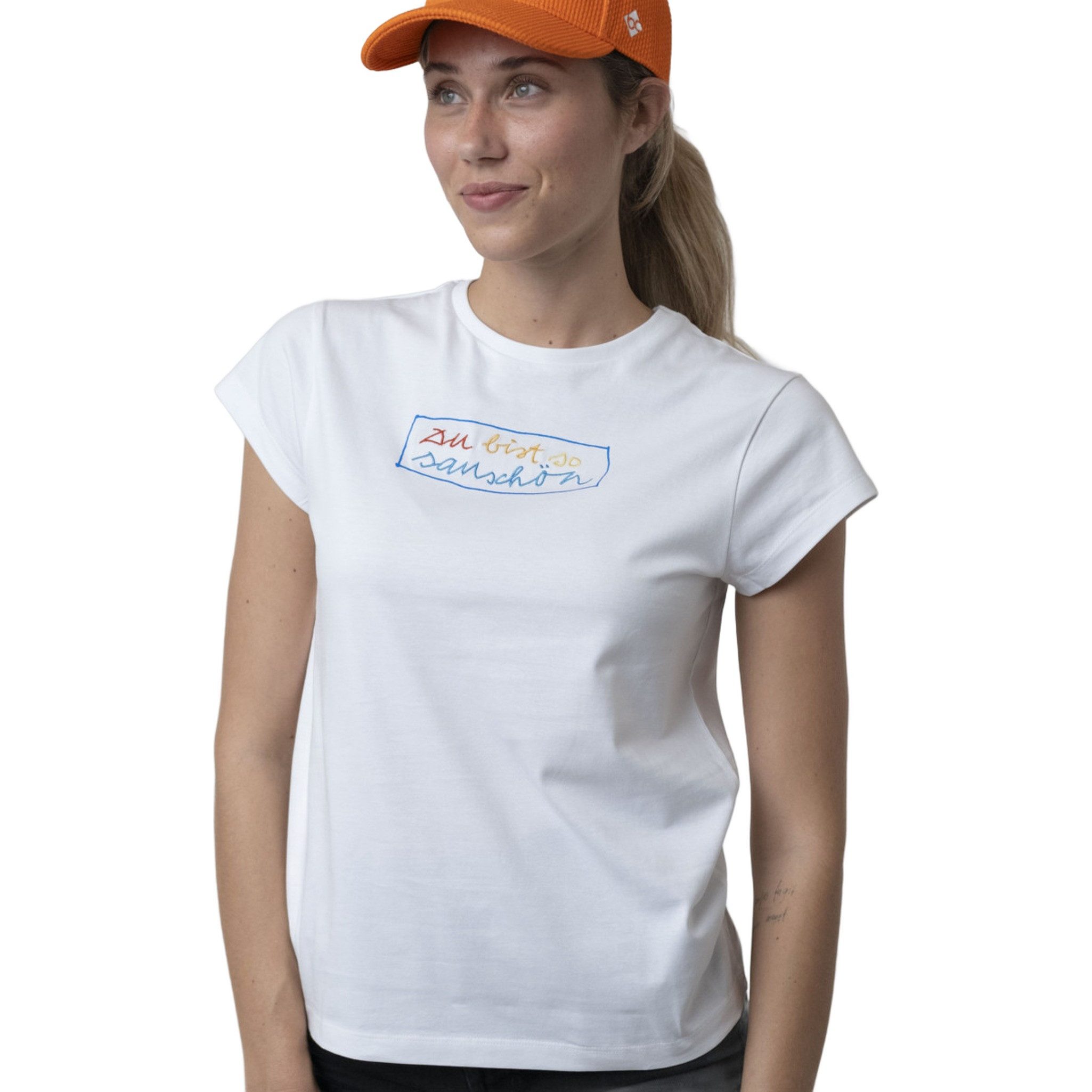 Bavarian Caps T-Shirt Bavarian Caps Damen T-Shirt Sauschön (T-Shirt, T-Shirt)