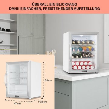 Klarstein Getränkekühlschrank HEA-Beersafe XL WSS 10034892A, 63 cm hoch, 47 cm breit, Bier Hausbar Getränkekühlschrank Flaschenkühlschrank Glastür