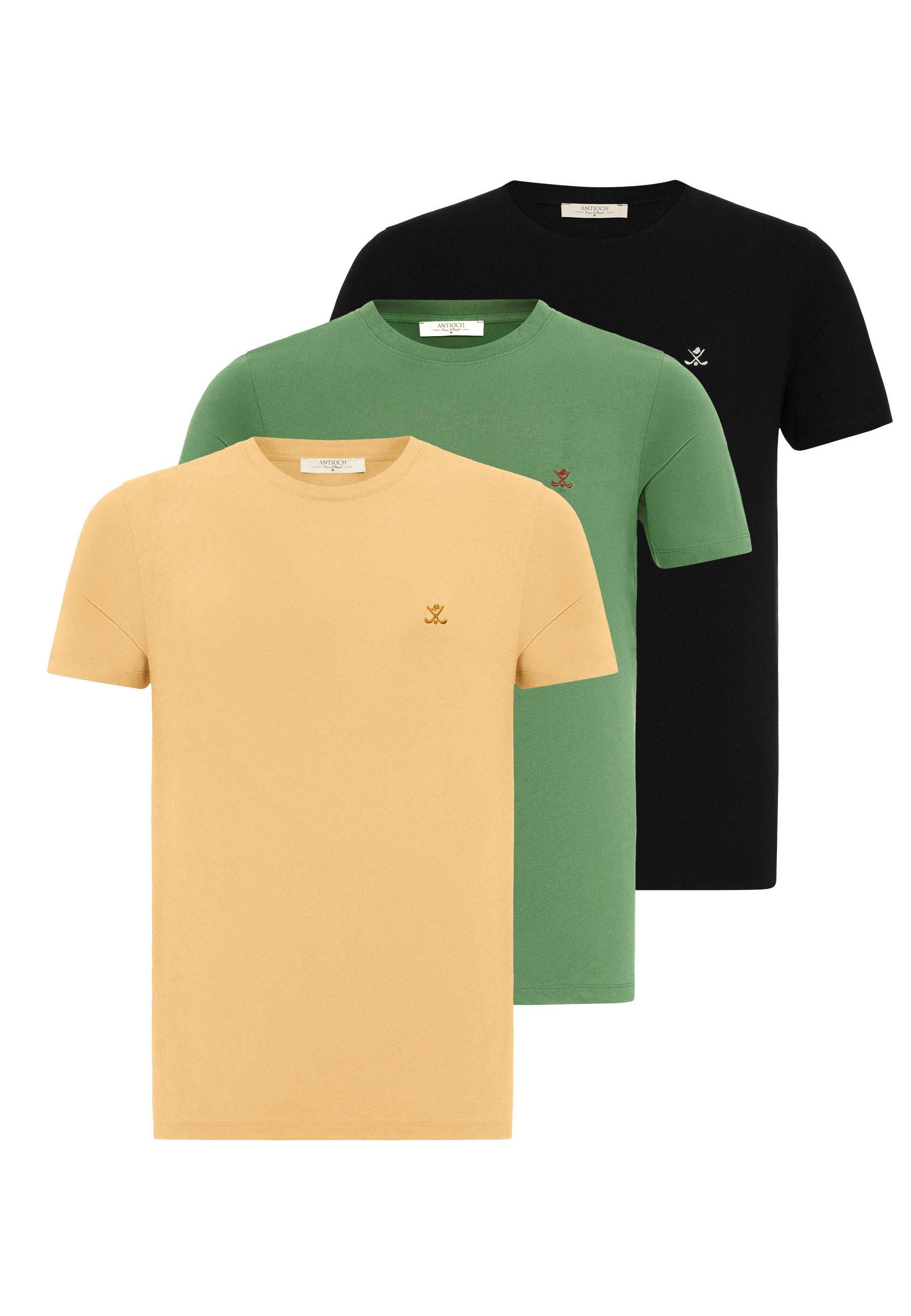 Antioch  T-Shirts & Poloshirts Patrice 3 Pack Regular Fit Basic T-Shirt günstig online kaufen