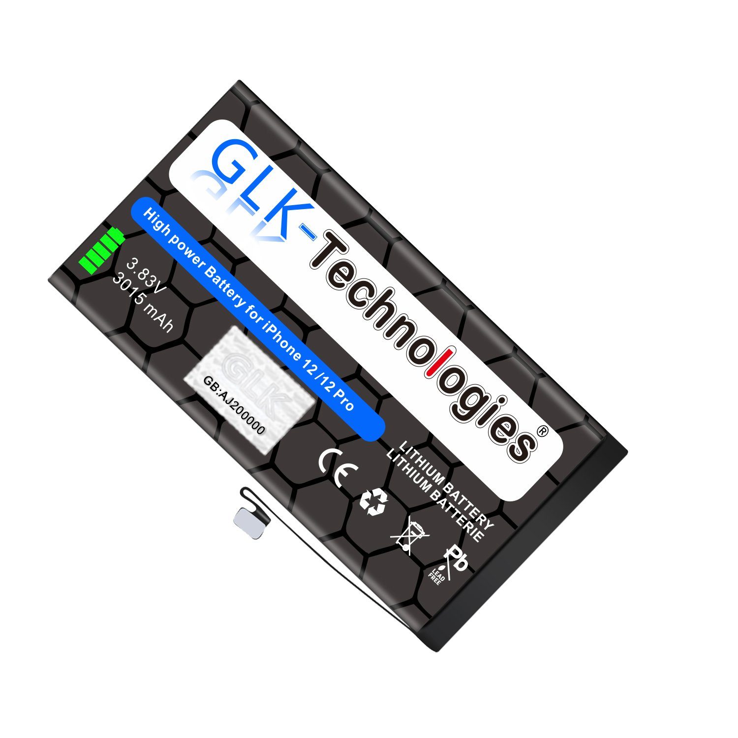 GLK-Technologies GLK für iPhone Klebebandsätze 12 / Handy-Akku Pro 2x inkl. Akku 12