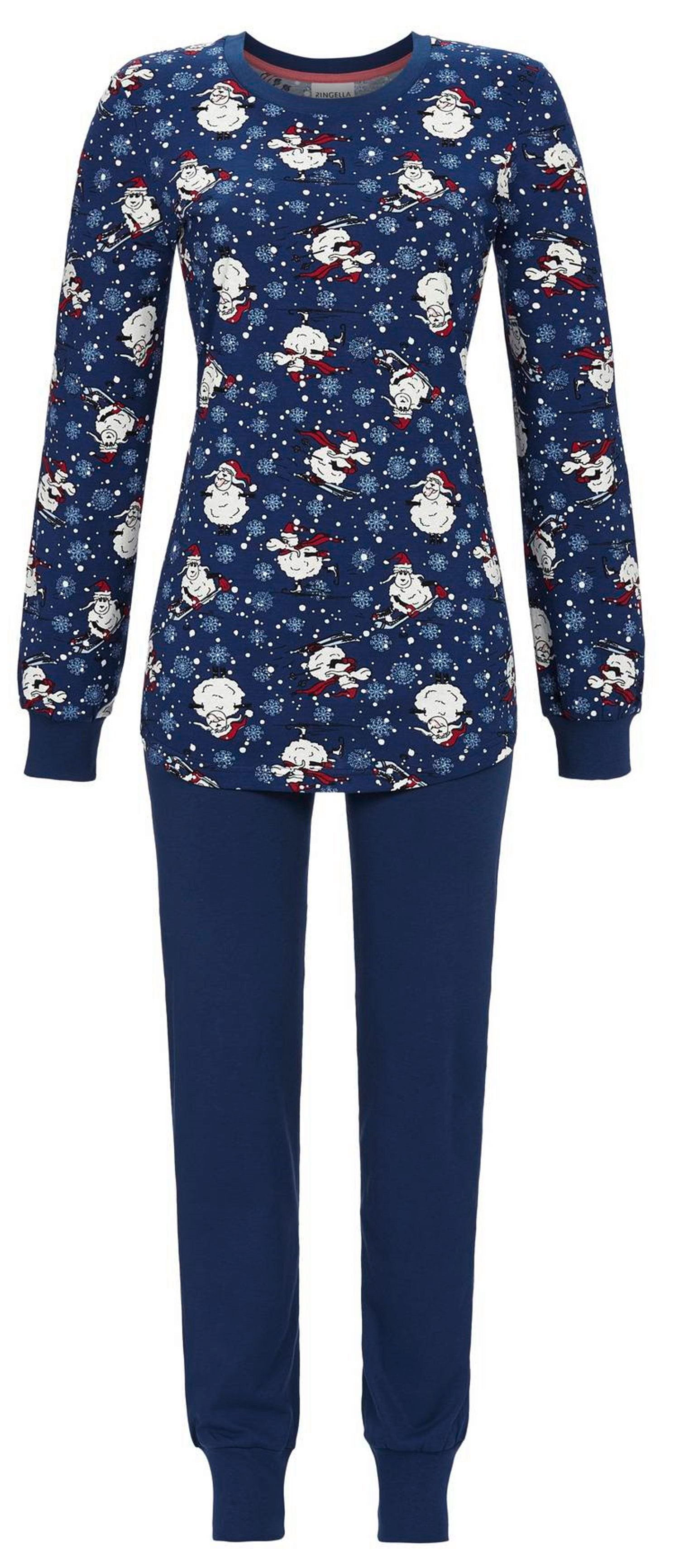 Ringella Schlafanzug Damen Pyjama lang mit Schafen (2 tlg) Baumwolle günstig online kaufen