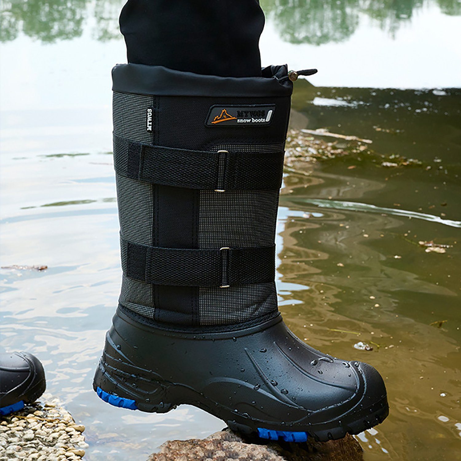 Schneestiefel Wasserdicht mit Daisred Futter Warm Edelstahlspikes Winterboots