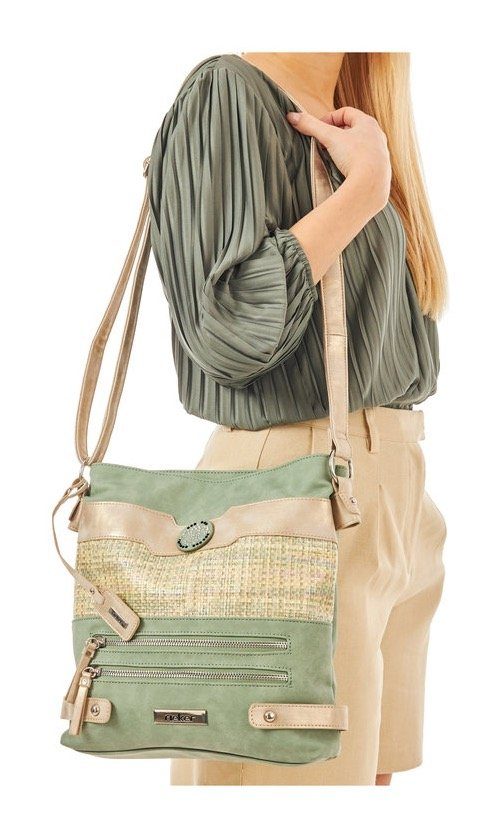 Rieker Umhängetasche, Schultertasche, Damen-Tasche mit praktischem Reißverschluss-Rückfach