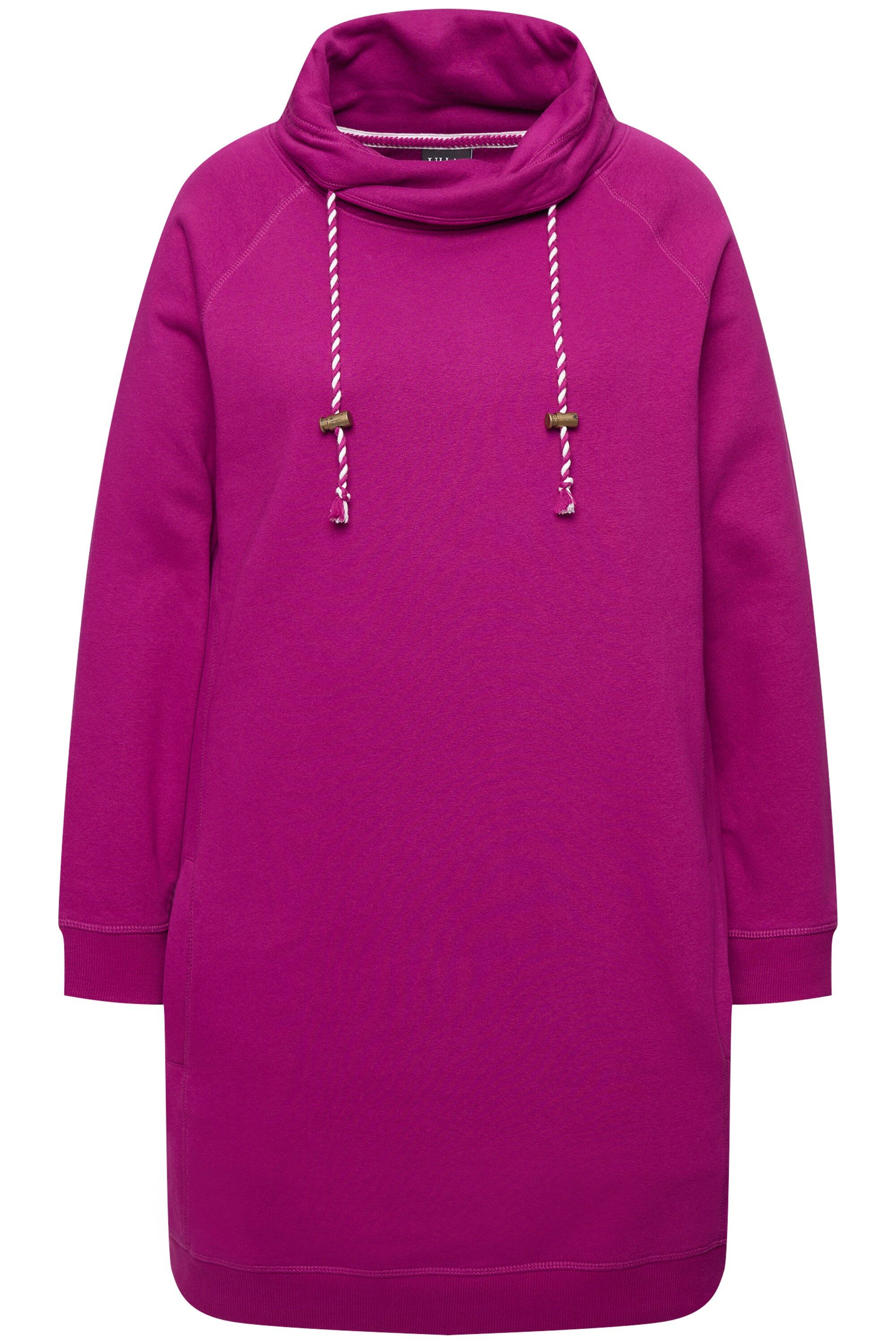 Ulla Popken Jerseykleid Sweatkleid Stehkragen Langarm Taschen günstig online kaufen