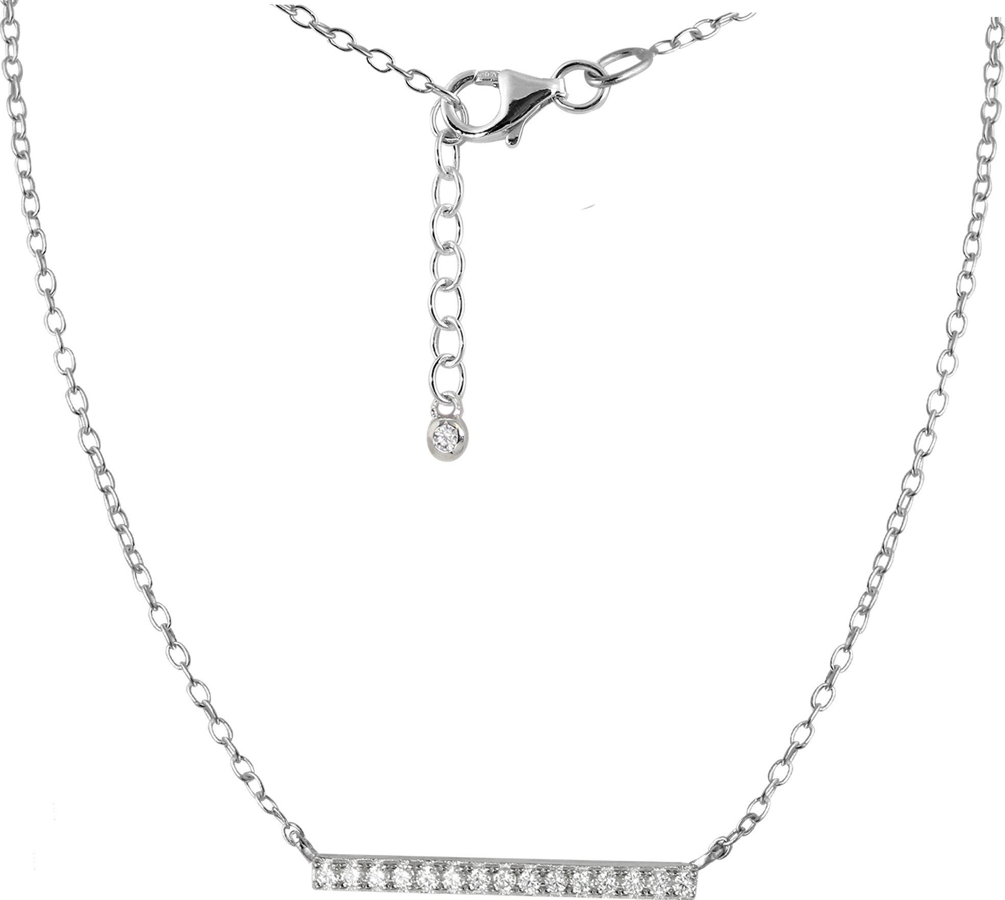 Silber, ca. silber Farbe: Halsketten (Glamour) 925 Zirkonia SilberDream 45cm, Sterling Silberkette GSK4901WX SilberDream Schmuck, Halskette