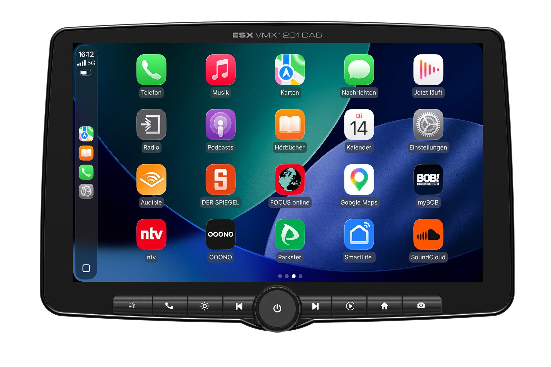 ESX VISION VMX1201DAB, Universal 1-DIN Multiangle Media Moniceiver 12" Autoradio (1 DIN)