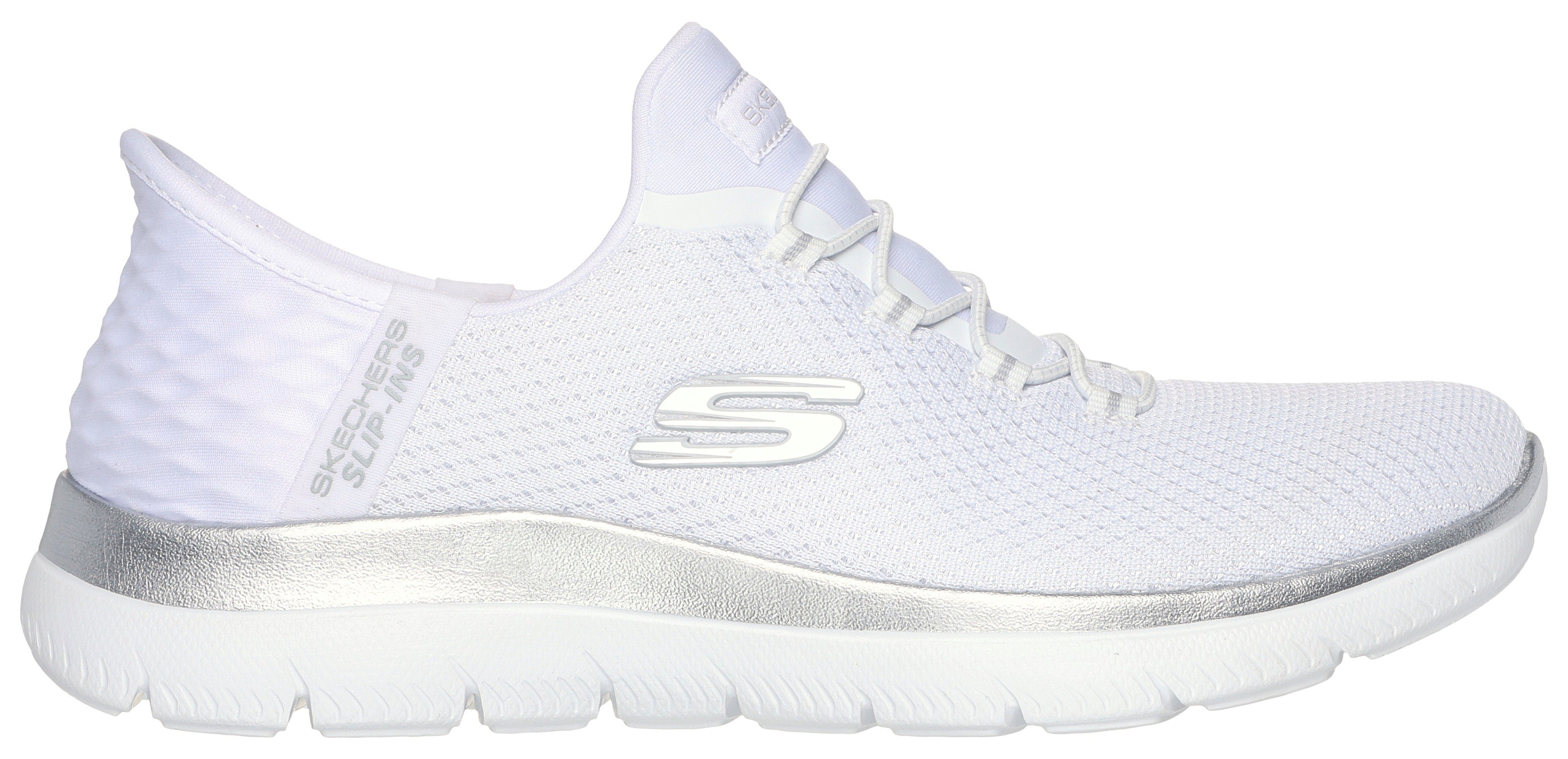 Skechers SUMMITS-DIAMOND DREAM Slip-On Sneaker Schlupfschuh, Freizeitschuh mit praktischer Slip-Ins Funktion
