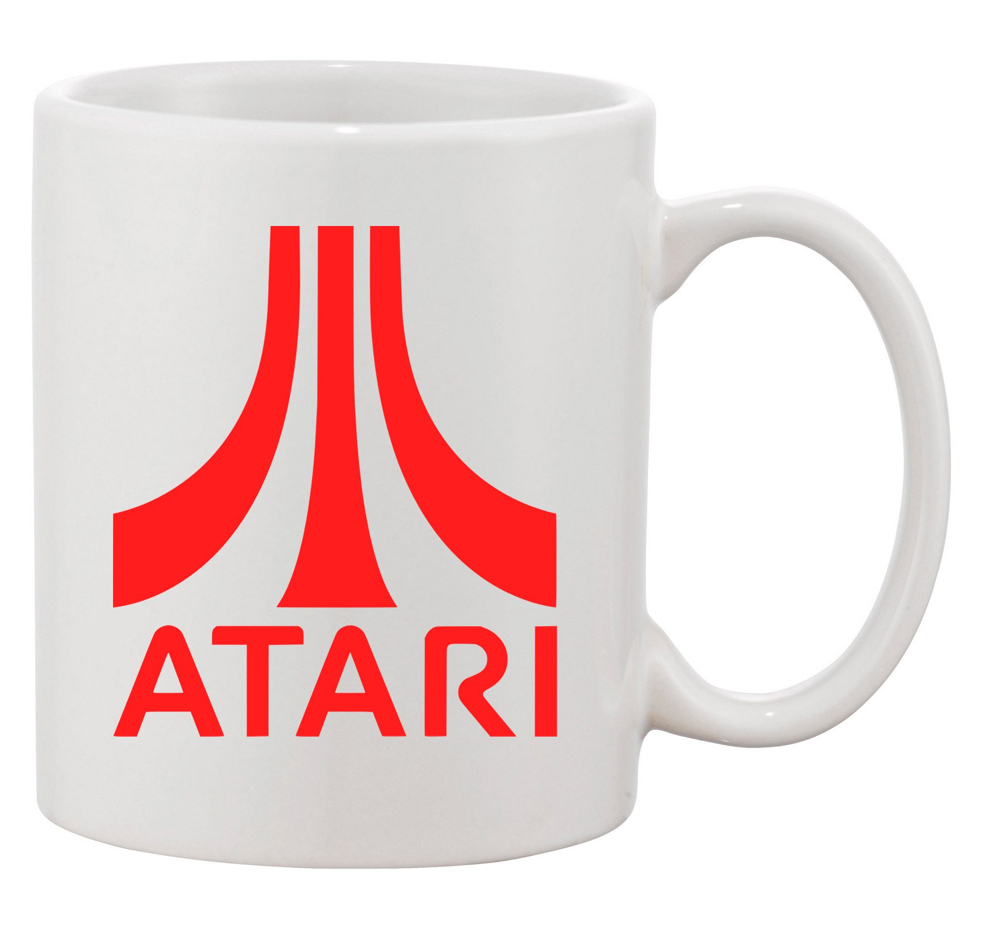 Blondie & Brownie Tasse Retro Gaming Tasse Atari Logo Rot Keramik Becher Klassik, 1-tlg., keramik, Atari Logo Tasse Rot Retro Gaming Keramik Becher Kaffee modern
