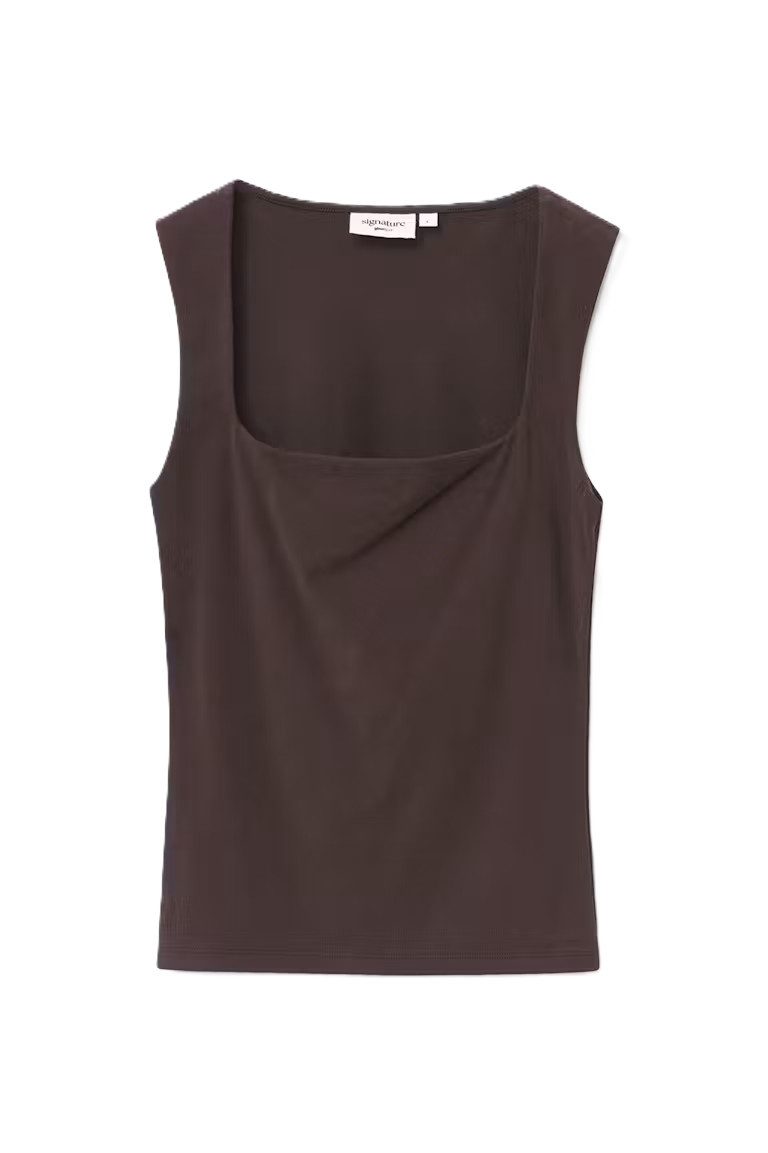 Gina Tricot Shirttop Square neck tank top - Tanktop mit eckigem Ausschnitt - Damen Top