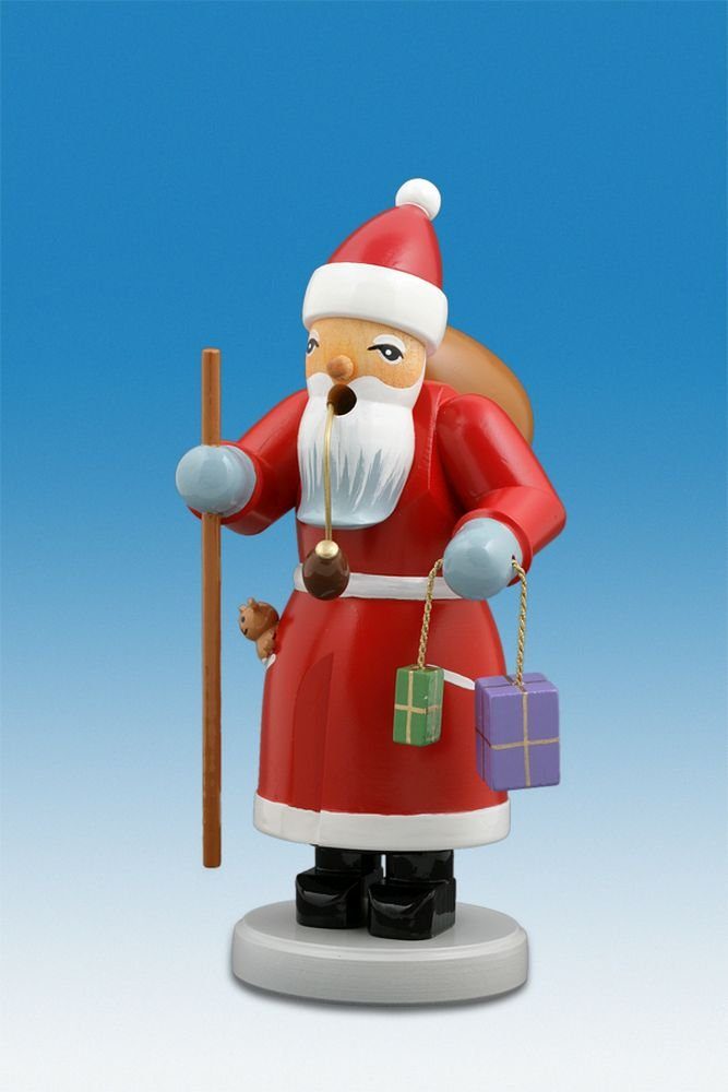 Räuchermännchen Räucherfigur Weihnachtsmann mit Geschenken Höhe 16cm NEU