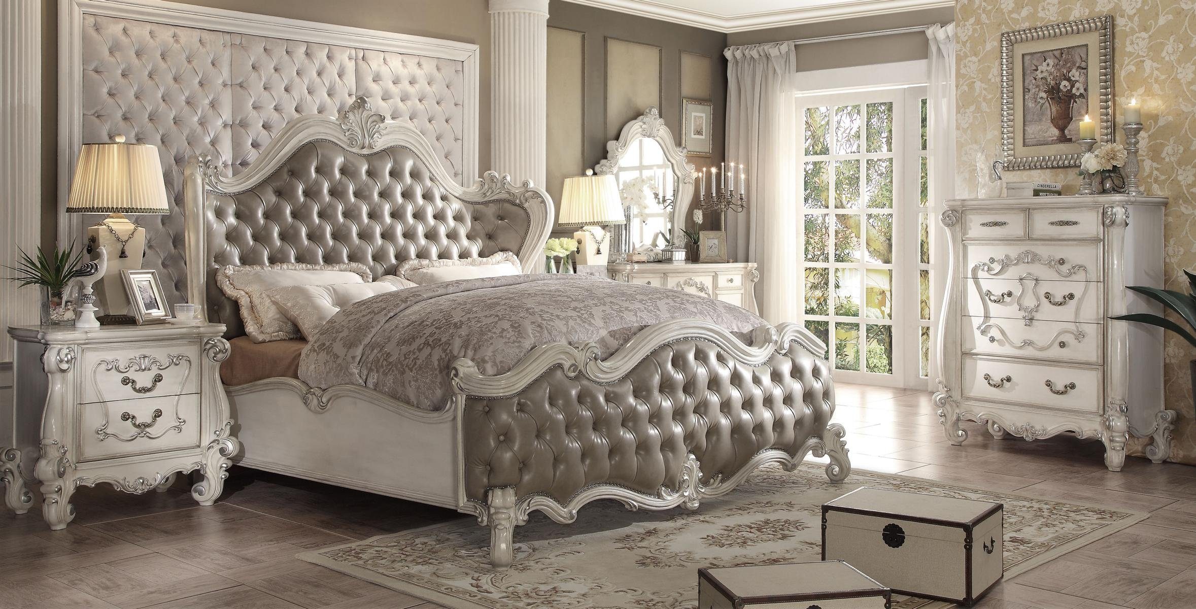 JVmoebel Bett, Klassisches Bett Barock Rokoko Chesterfield Stil Doppel  Leder Hotel Antik Betten online kaufen | OTTO