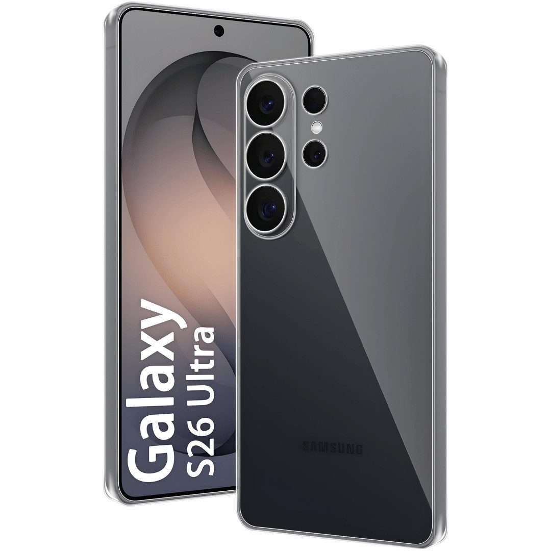 SmartUP Smartphone-Hülle für Samsung Galaxy S26 / Ultra / Plus Case Silikon Tasche Schutzglas 6,9, integrierter Kameraschutz