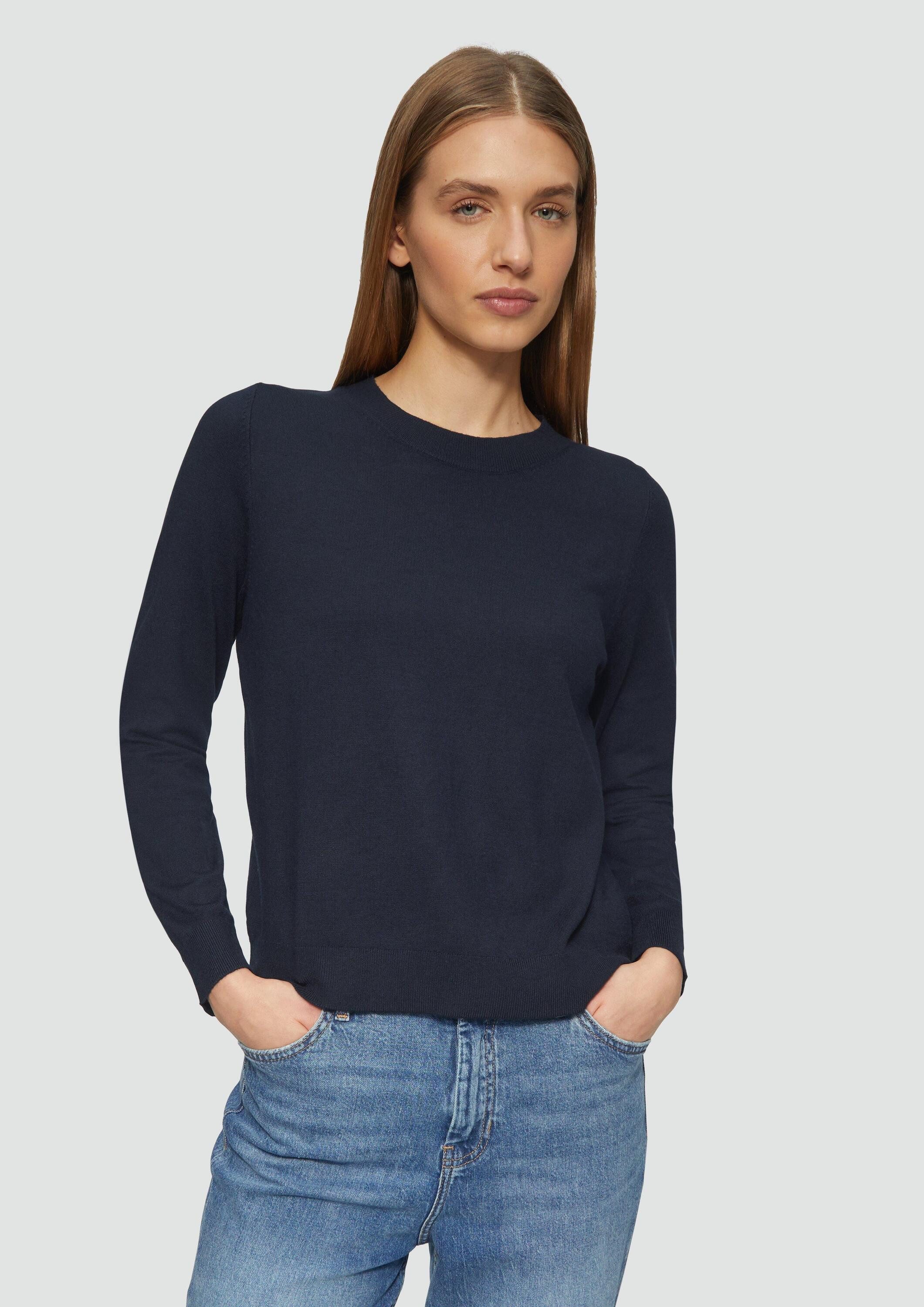 s.Oliver Longpullover Strickpullover Strickpullover aus Viskosemix günstig online kaufen