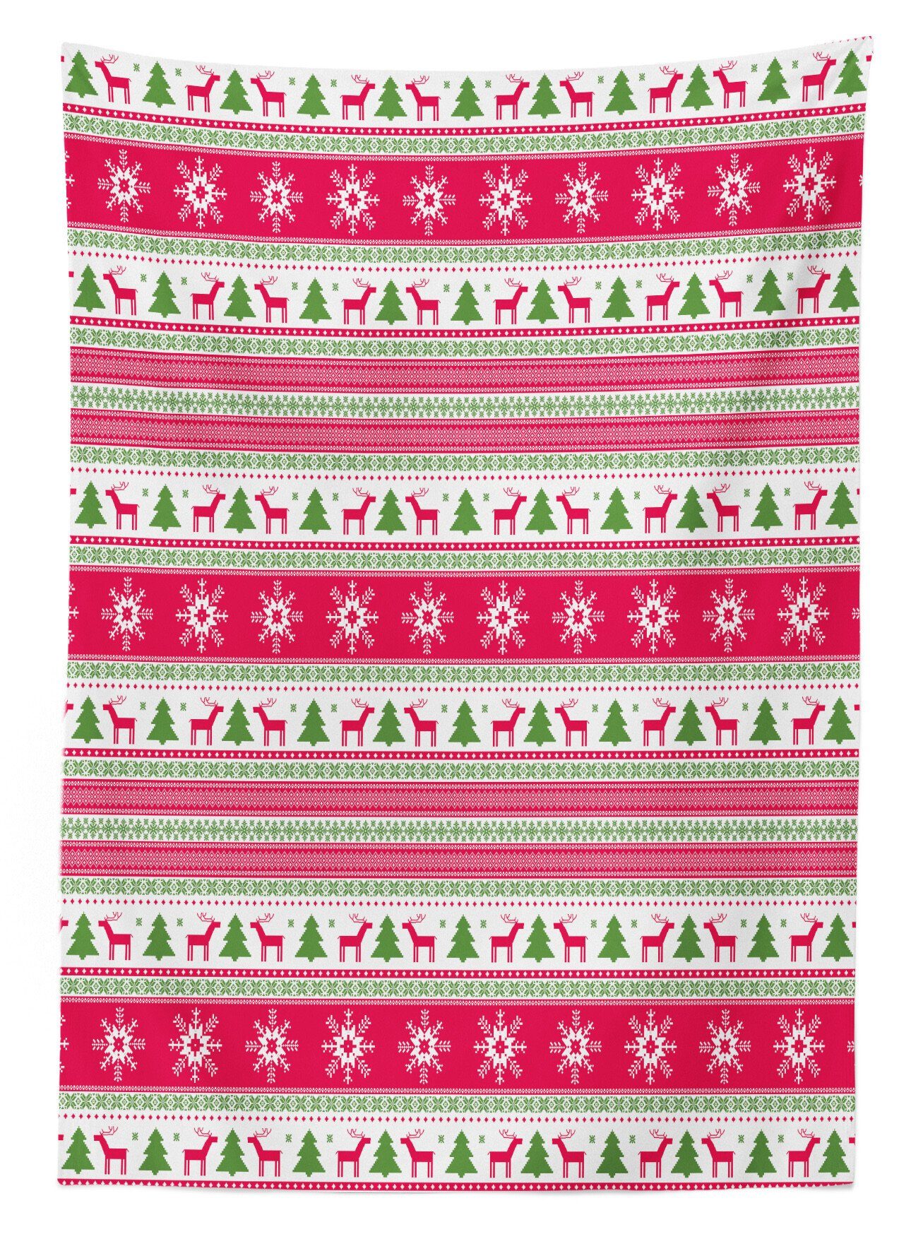 Weihnachten Außen geeignet Für Abakuhaus Farbfest Bereich Klare Needlework Tischdecke nordisch den Waschbar Stil Farben,