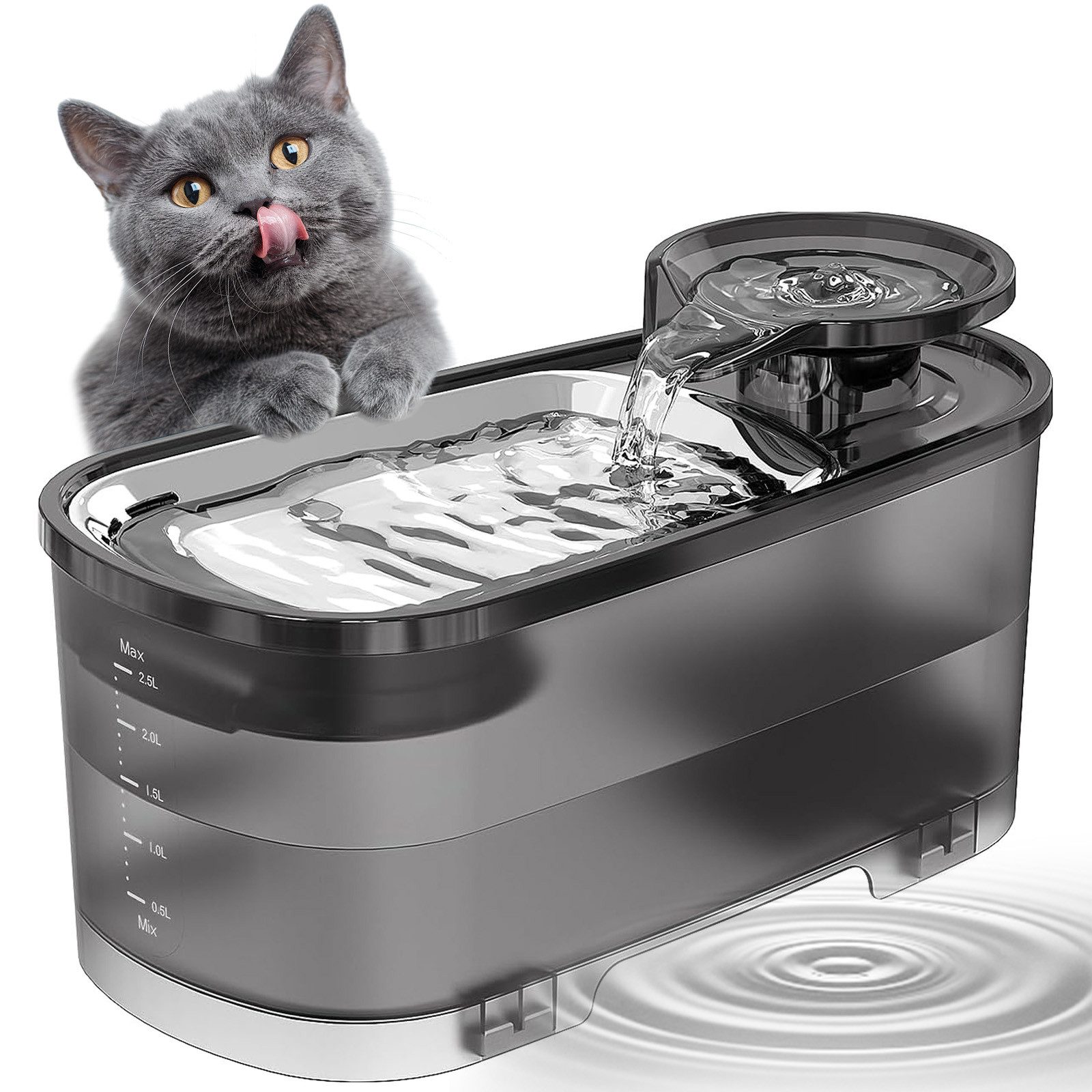 OKWISH Trinkbrunnen Katzentrinkbrunnen Haustier Wasserspender 2.5 l, Automa günstig online kaufen