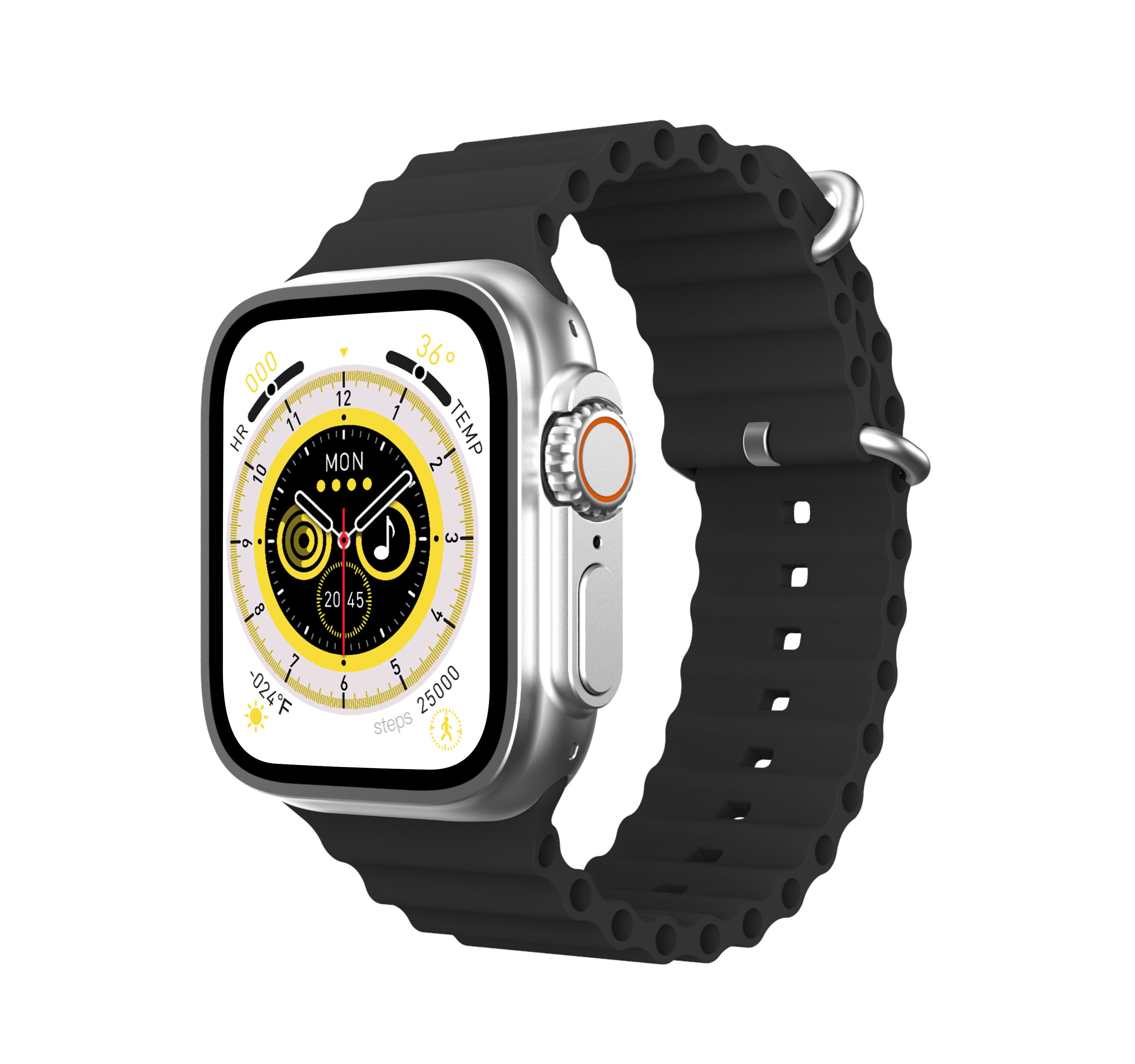LEICKE APPLOID Smartwatch U8+ matt silber IP67 Smartwatch