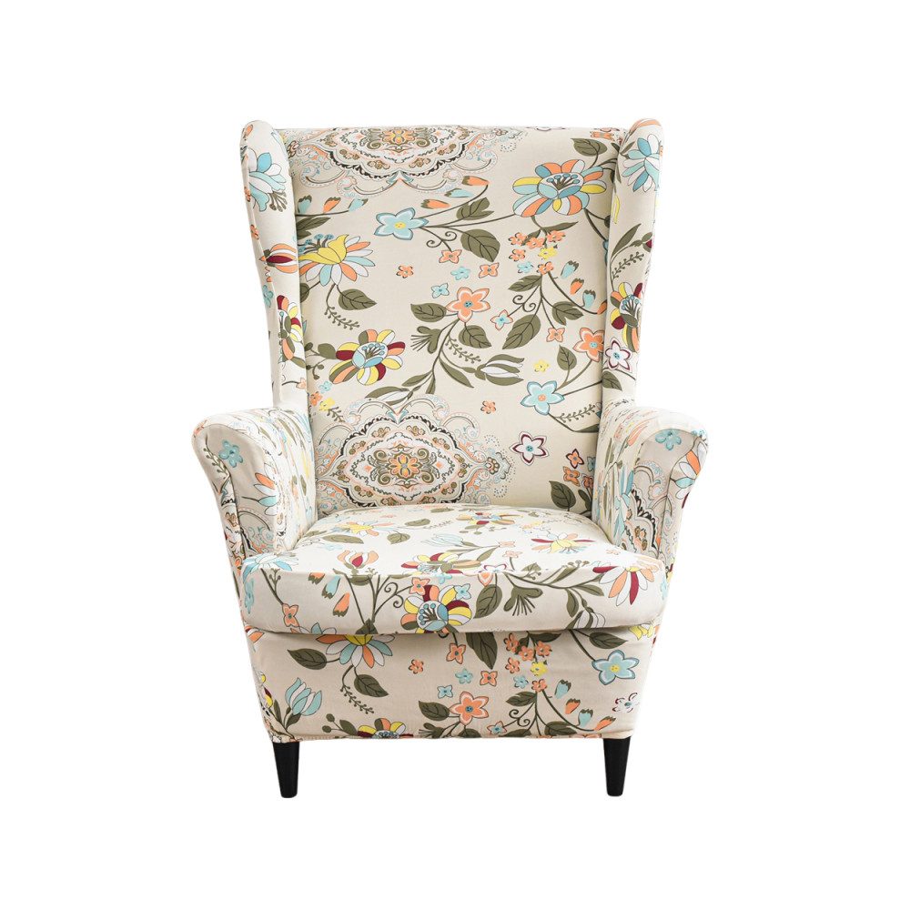 Zyronn Sesselhusse 2-Teilig Ohrensessel Überzug, Sessel-Überwürfe Ohrensessel, Elastisch, Sofa Armlehnenbezüge Schonbezug Hussen für Lesesessel Relaxsessel