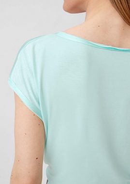 Comma Shirttop Blusenshirt mit Satinfront