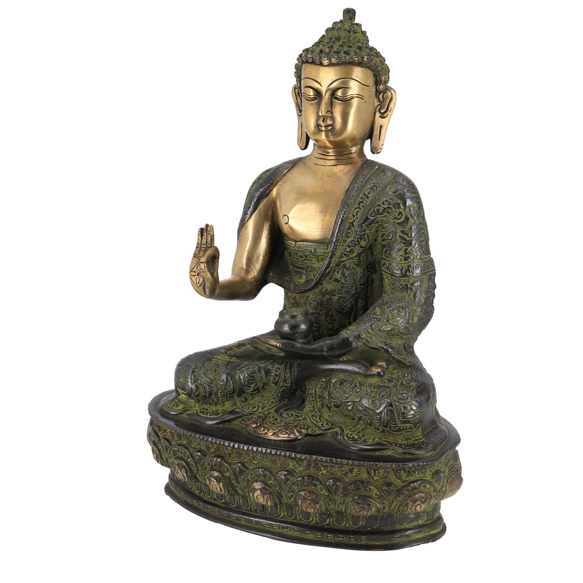 Modell aus Messing Buddha.. 1 Amoghasiddhi Guru-Shop Statue Buddhafigur Buddha