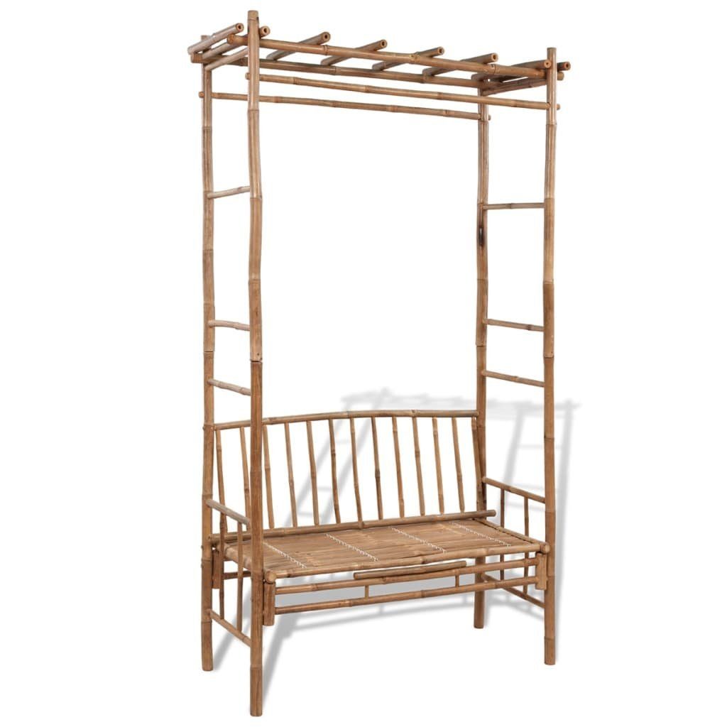 vidaXL Gartenbank »Gartenbank mit Pergola 130 cm Bambus« (2St) online