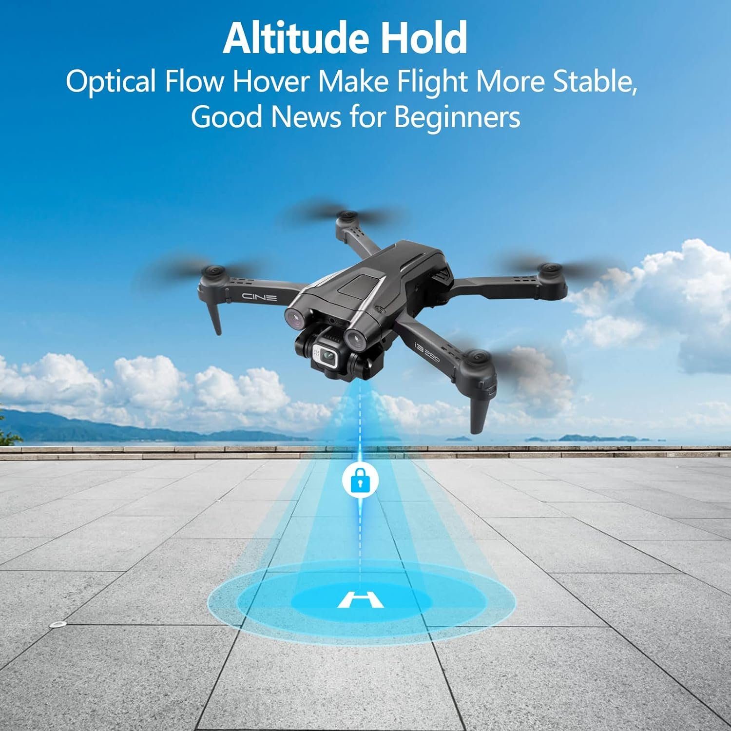 Übertragung Höhenhaltung 3D-Flips Kamera WiFi (1080P, FPV Drohne HD Batterien) OKYUK Live 2