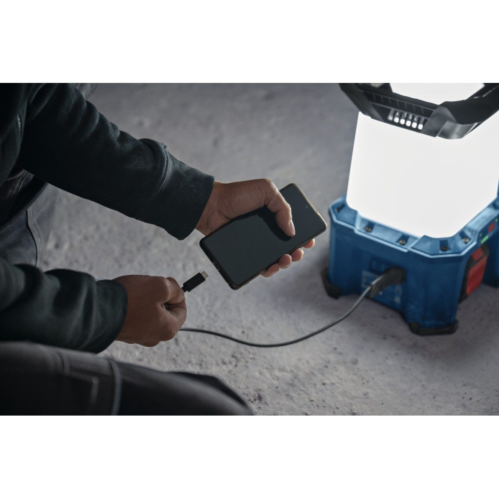 BOSCH Arbeitsleuchte GLA 18VH-7500 Professional Akku-Bauleuchte 18 V, mehrere Helligkeitsstufen