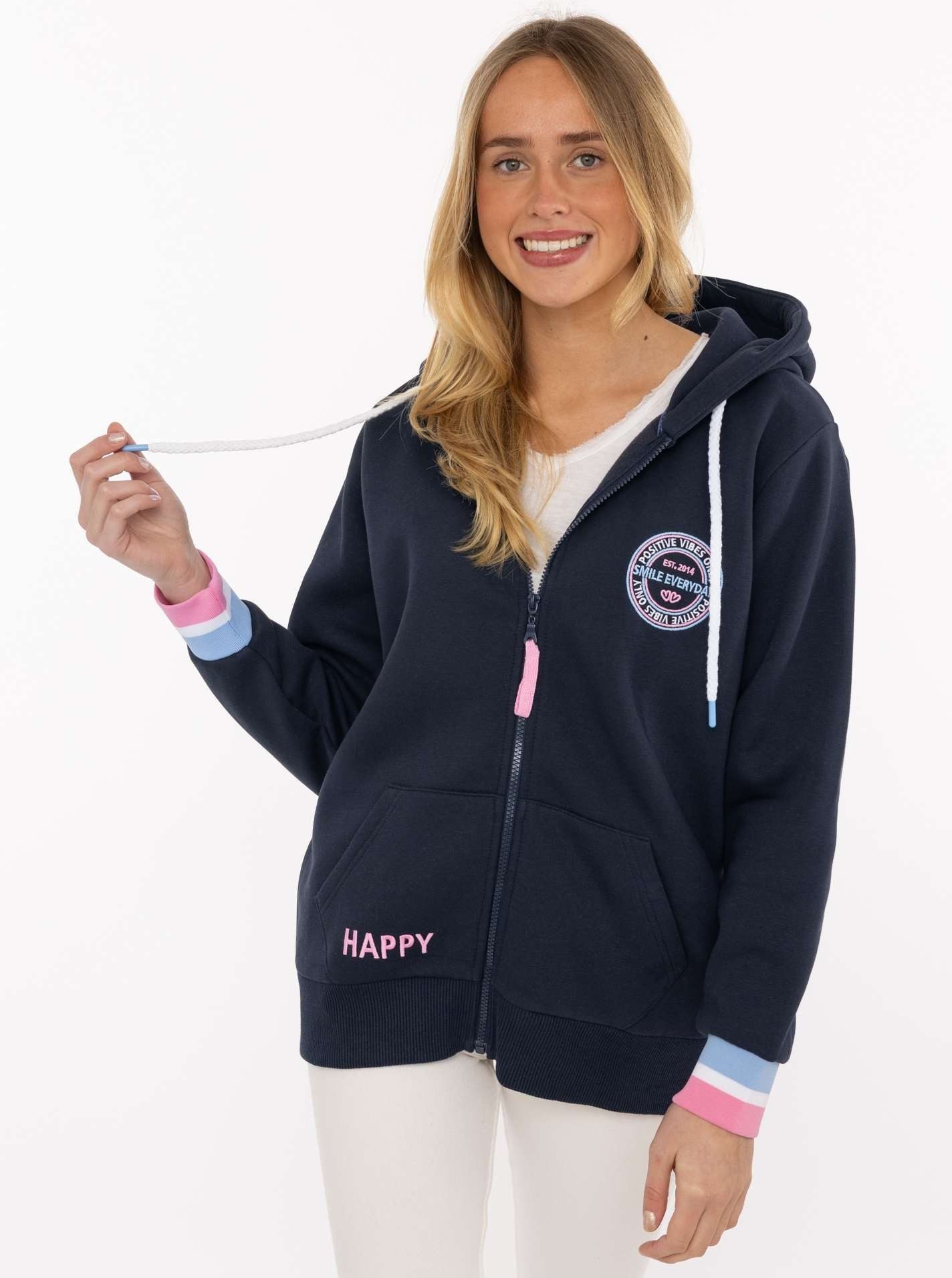 Kapuzensweatjacke "Smile Everyday ZH"