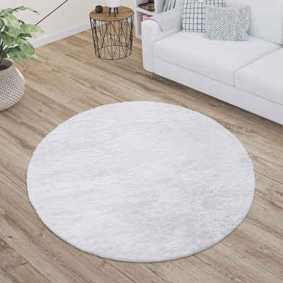 Teppich »Soft 380«, Paco Home, rund, Höhe 19 mm, Kuschelteppich - besonders weich, Uni-Farben, ideal im Wohnzimmer & Schlafzimmer