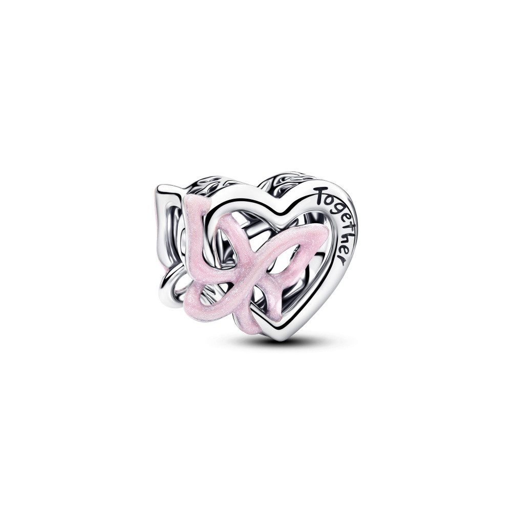 Pandora Charm-Einhänger Pandora Moments Verschlungenes Herz & Schmetterling Charm 794475C01 (1-tlg)