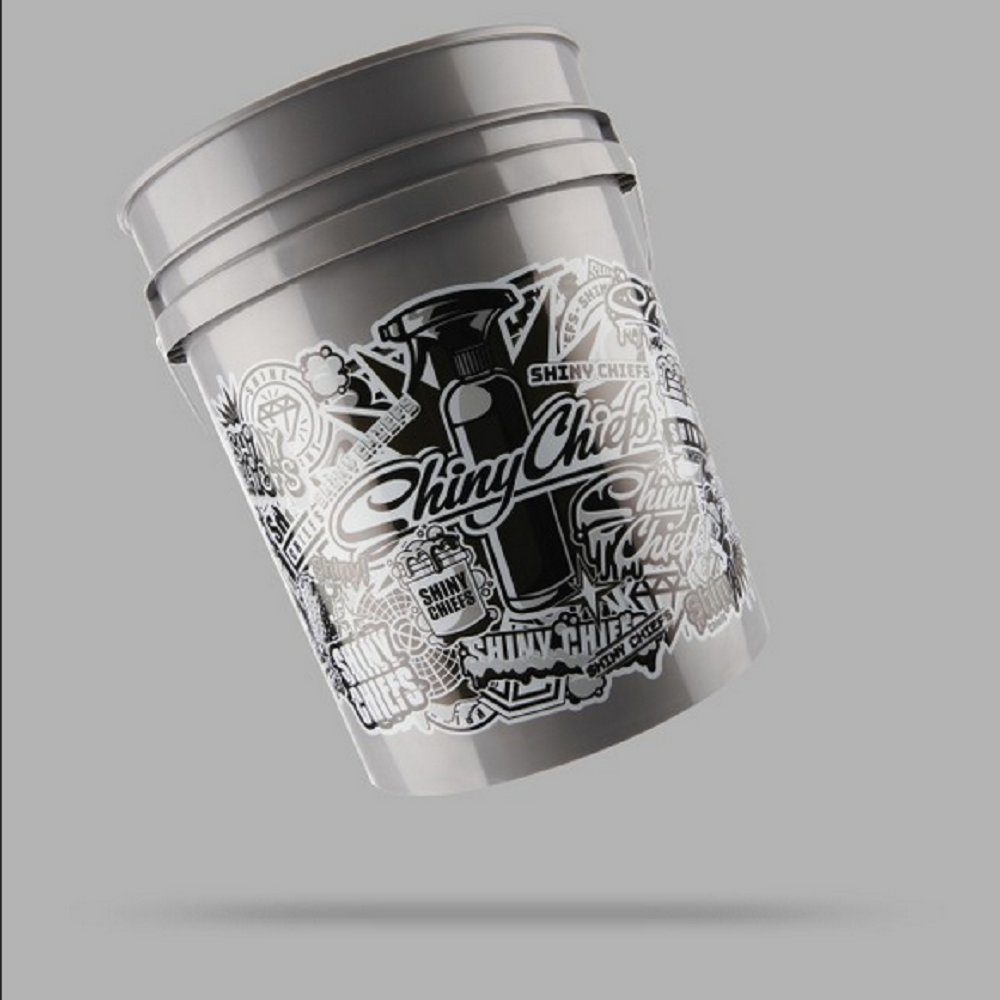 ShinyChiefs Putzeimer Wascheimer 20 L Auto Wäsche Eimer mit Aufdruck