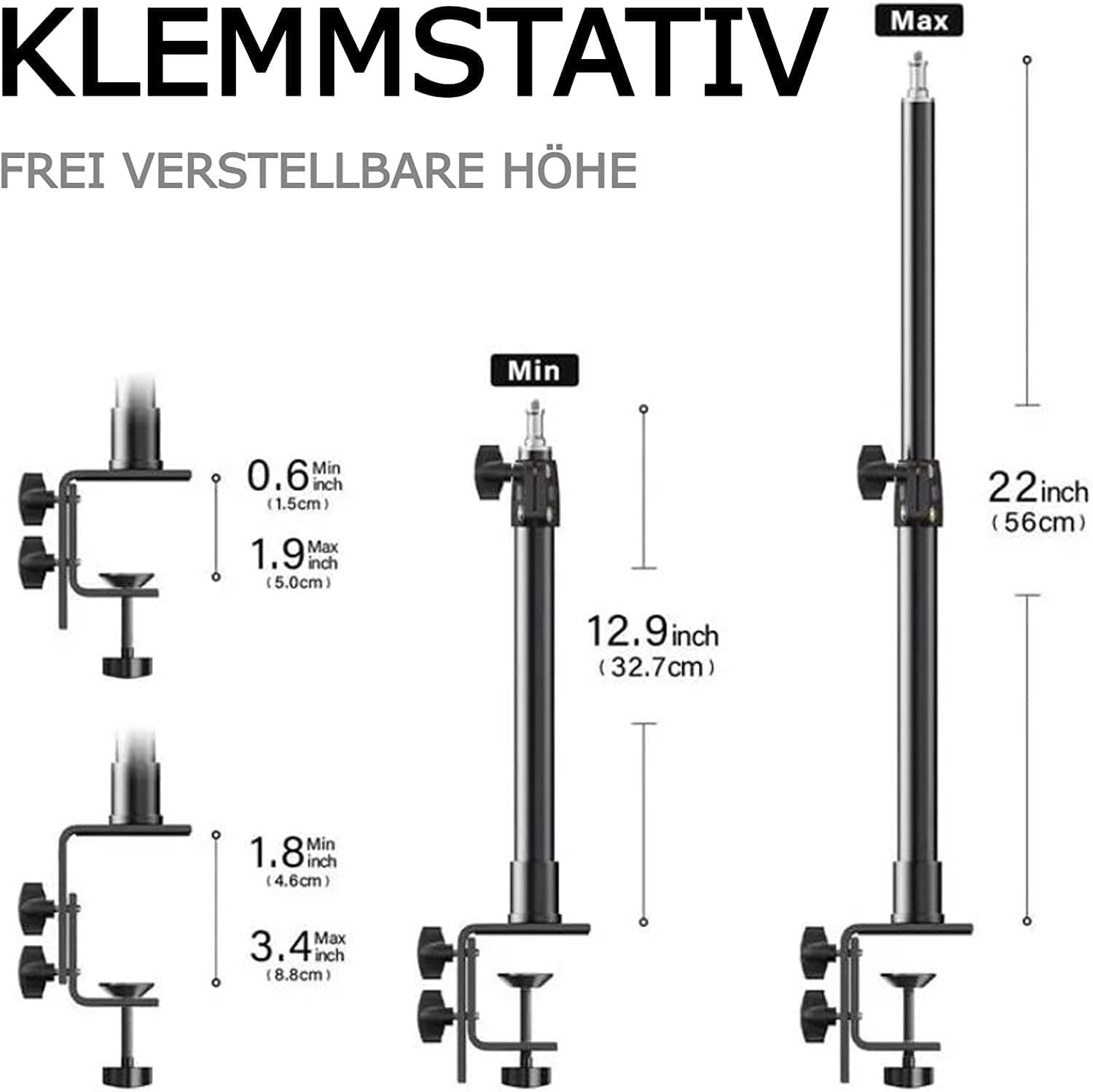 TronicXL 1 Stück Tisch Ständer Klemme Stativ für Kamera CCTV Arlo Pro 1 2 3 4 Klemmstativ