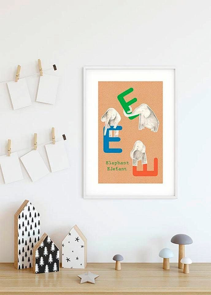 Buchstaben ABC Animal Kinderzimmer, Poster (1 Komar E, St), Wohnzimmer Schlafzimmer,