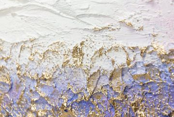 YS-Art Gemälde Seelichter, Abstraktion, Abstraktes auf Leinwand Bild Handgemalt Regenbogen Gold Meer
