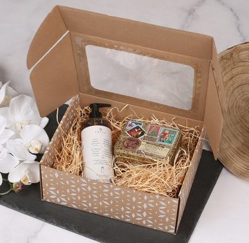 Sarcia.eu Geschenkbox Rechteckige Geschenkbox mit weißem geometrischen Druck 25x20x10 cm x1