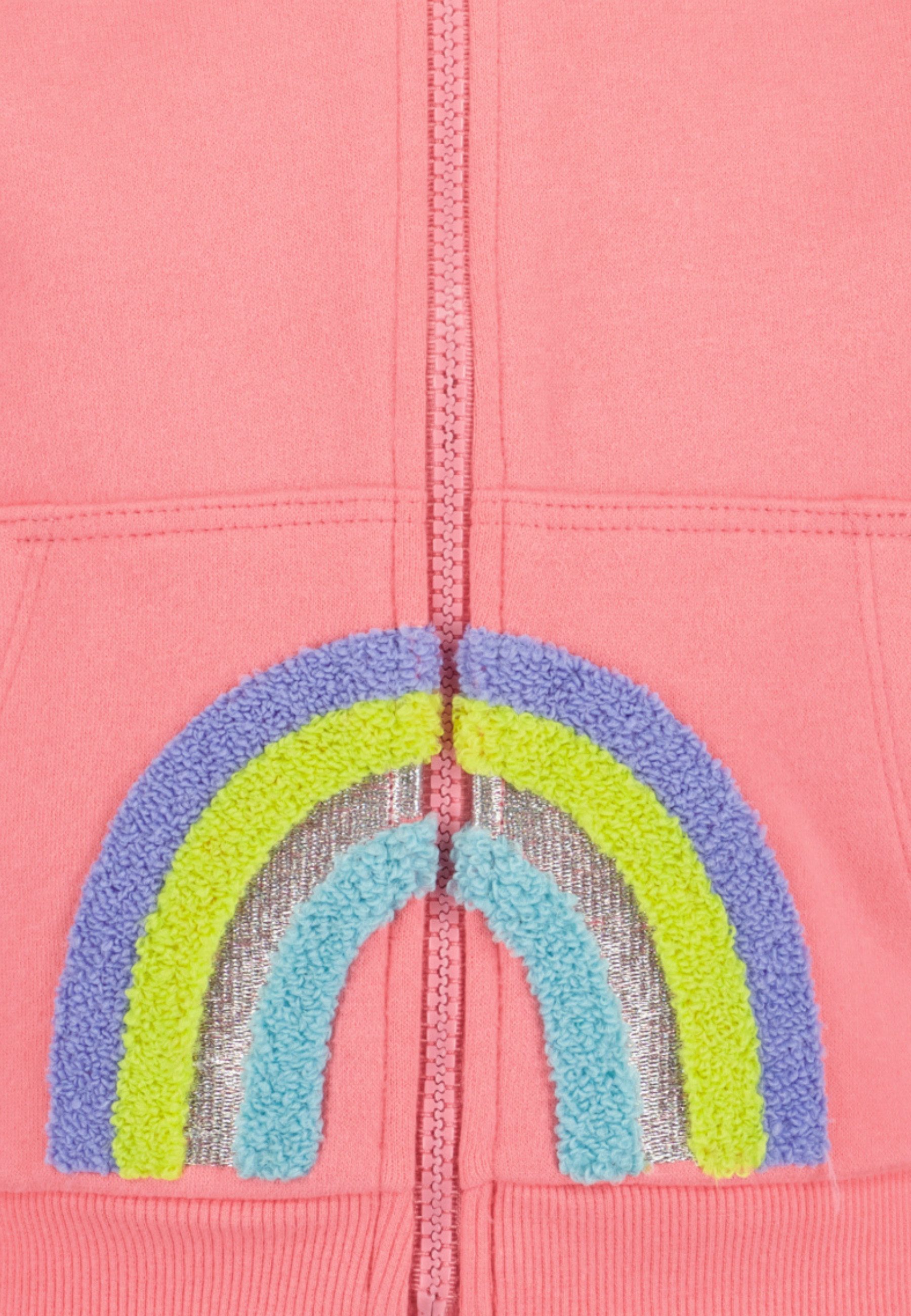Blue Seven Kapuzensweatjacke mit hochwertiger Regenbogen-Stickerei – Bild 4 von 4