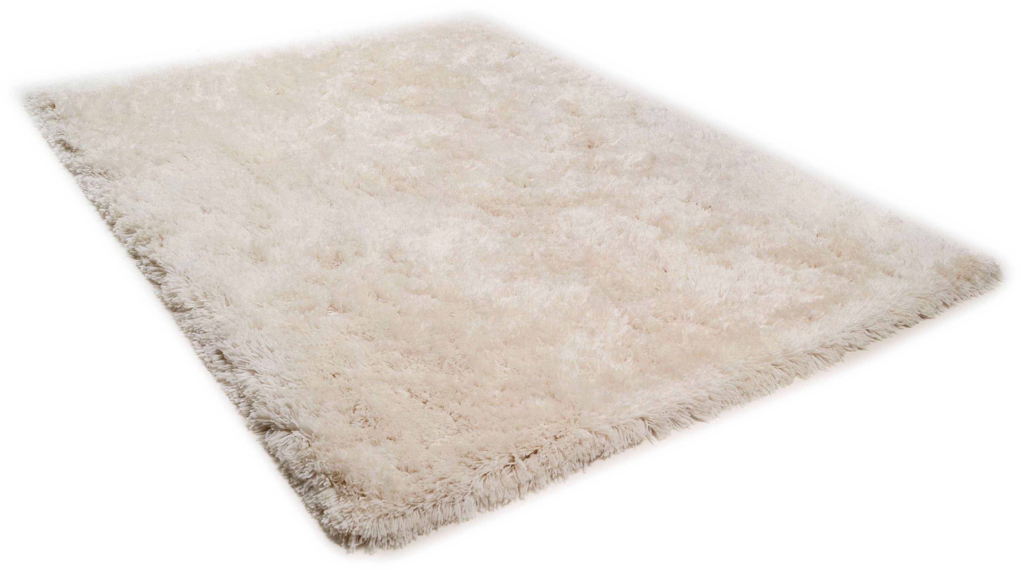 THEKO Hochflor-Teppich Flokato, rechteckig, Höhe: 60 mm, Uni Farben, handgetuftet, flauschig weich, Wohnzimmer