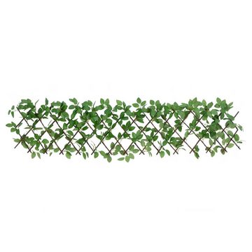 vidaXL Rankgitter Rankhilfe Rankgitter mit Künstlichem Efeu Erweiterbar Grün 180x30 cm