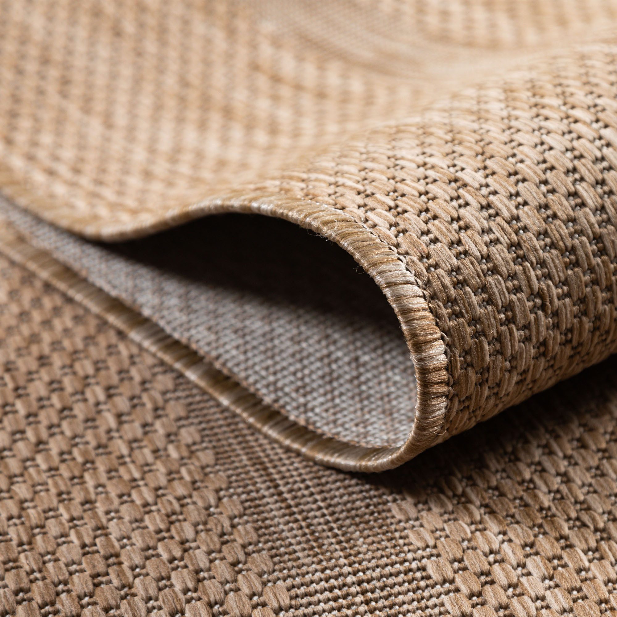 Carpettex Outdoorteppich Unicolor - Einfarbig, Läufer, Höhe: 5 mm, Teppich Wetterfest Balkon Küchenteppich Flachgewebe Sisaloptik