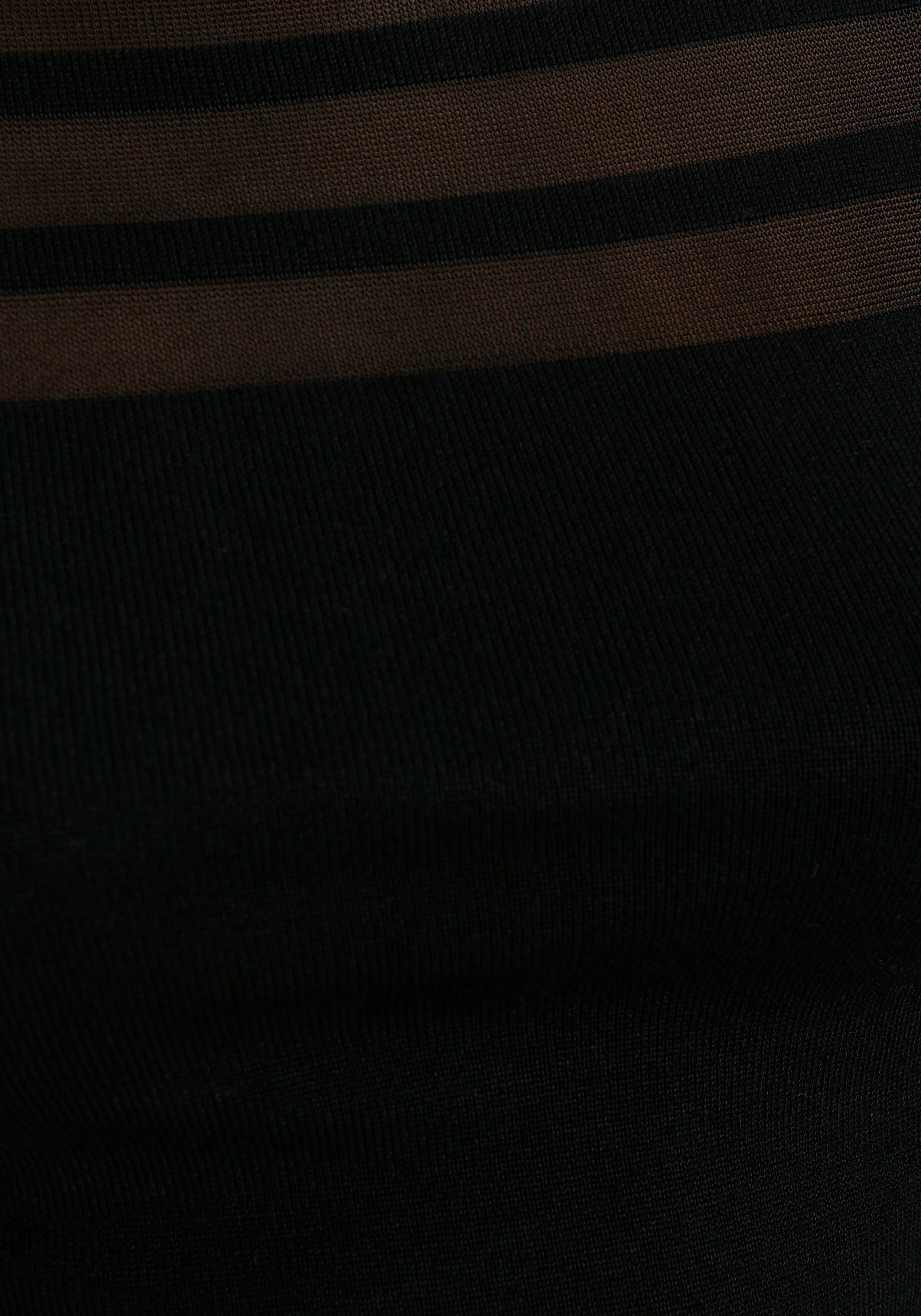 Melrose Stehkragenpullover mit transparenten Streifen und Ballonärmeln