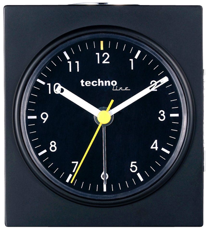 technoline Wecker Modell Q mit schleichender Sekunde schwarz
