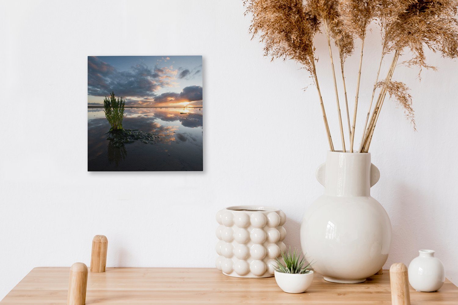 Bilder - Leinwand für OneMillionCanvasses® - Meer Wohnzimmer Schlafzimmer Luft, Leinwandbild St), (1 Watteninseln