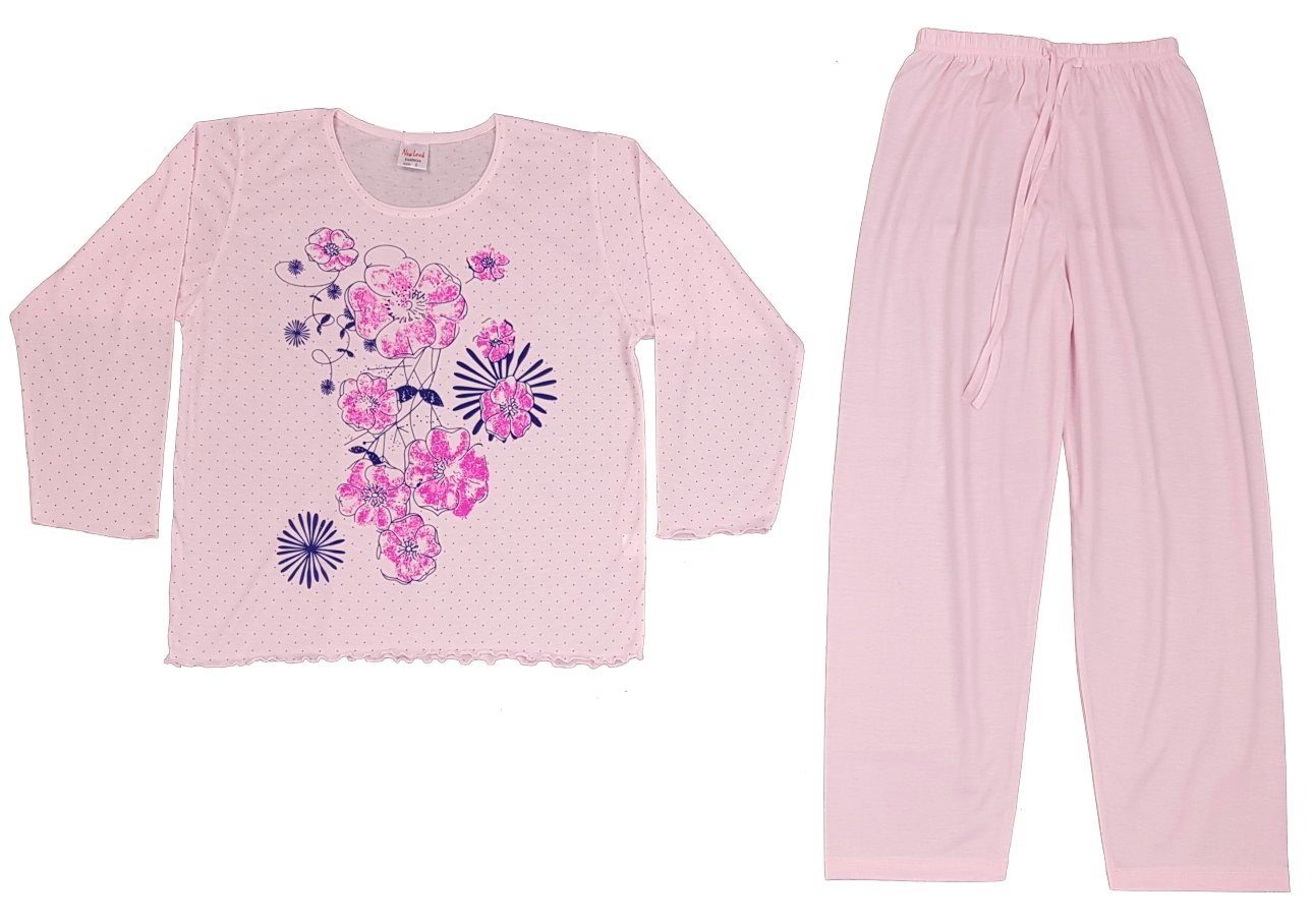 Girls Fashion Schlafanzug floralen Rosa Print, D272 Schlafanzug, im Pyjama