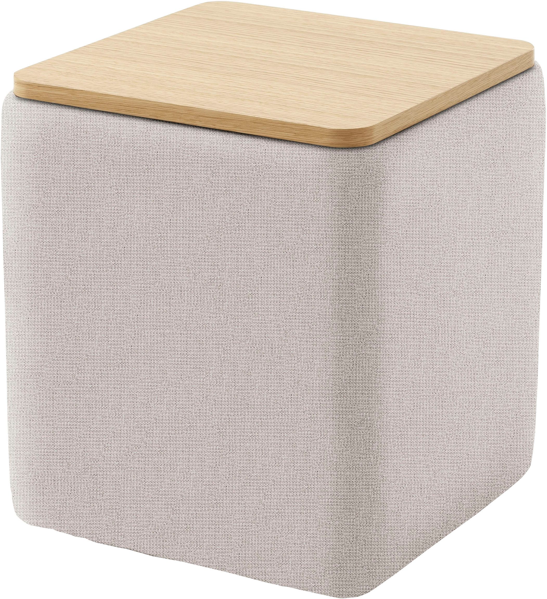 Home affaire Ablagetisch Kyro, Stauraum mit Tischplatte Eiche, Breite 40 cm, Stylisch, handlich und praktisch für dein Schlafzimmer