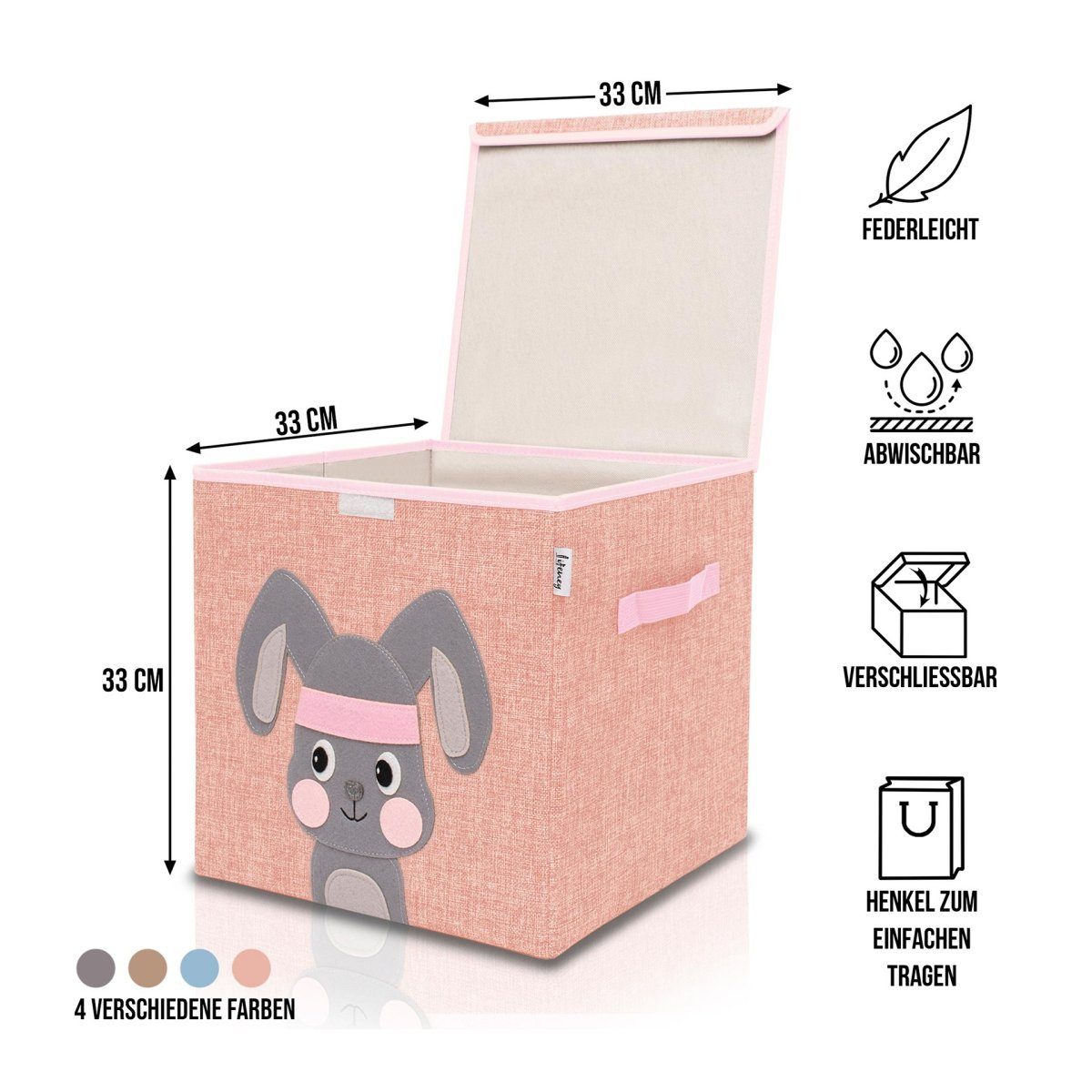 Lifeney Faltbox Aufbewahrungsbox mit Deckel Hase günstig online kaufen